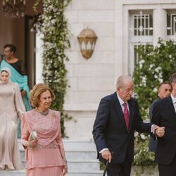 Los Reyes Juan Carlos y Sofía en la boda de Hussein y Rajwa de Jordania