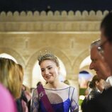 Elisabeth de Bélgica con su tiara en la recepción por la boda de Hussein y Rajwa de Jordania