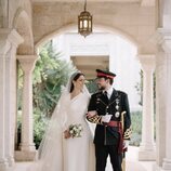 Hussein y Rajwa de Jordania el día de su boda