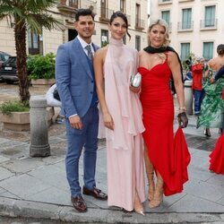 Tania Medina, Alejandro Nieto y Ana Luque en la boda de Kiko Matamoros y Marta López Álamo