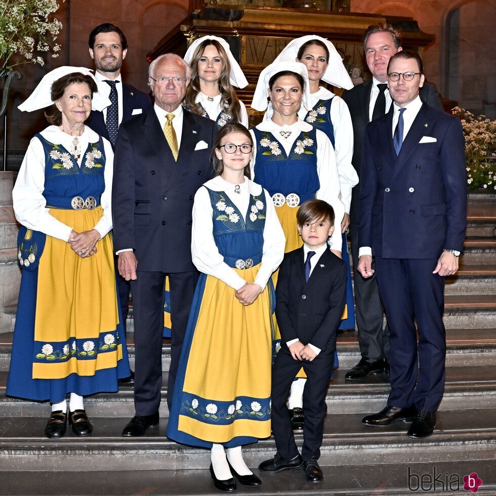 Los miembros de la Casa Real Sueca y Chris O'Neill en el Día Nacional de Suecia 2023