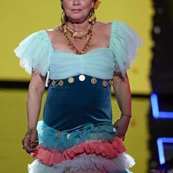 Terelu Campos vestida de Lola Flores en la 'Sálvame Fashion Week 2023'