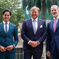 Rob Jetten, Guillermo Alejandro de Holanda, Felipe VI y Teresa Ribera en el almuerzo por el aniversario de relaciones diplomáticas entre Países Bajos y Esp