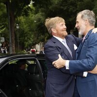 El Rey Felipe VI y Guillermo Alejandro de Holanda saludándose con mucho cariño en Madrid