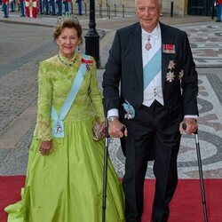 Harald y Sonia de Noruega en la cena en su honor en Amalienborg