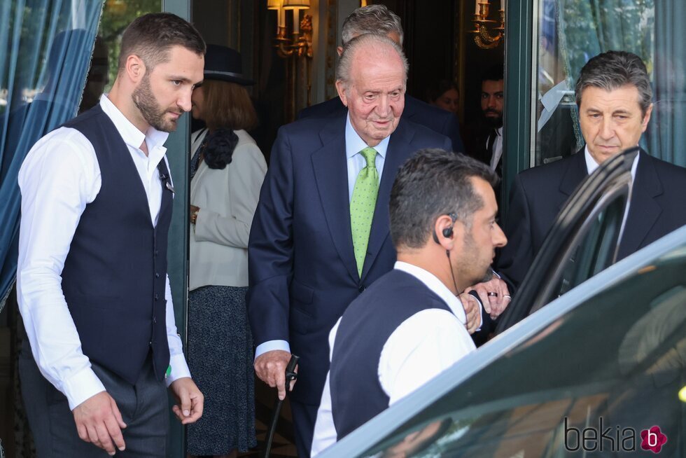 El Rey Juan Carlos de camino a la graduación de Irene Urdangarin