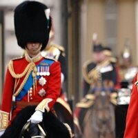 Carlos III y el Príncipe Guillermo en el Trooping the Colour 2023