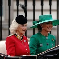 La Reina Camilla, Kate Middleton y la Princesa Charlotte en el Trooping the Colour 2023