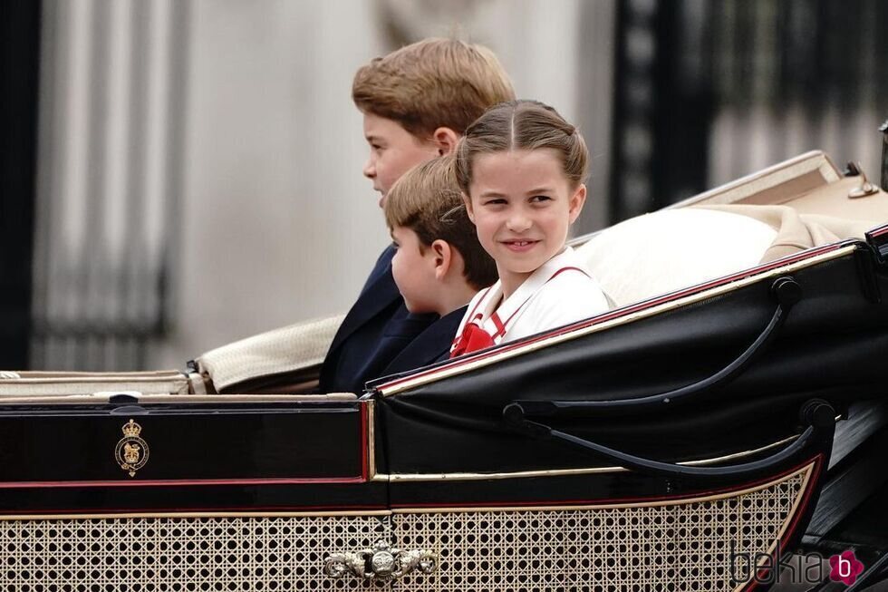 Los Príncipes George, Louis y Charlotte en el Trooping the Colour 2023
