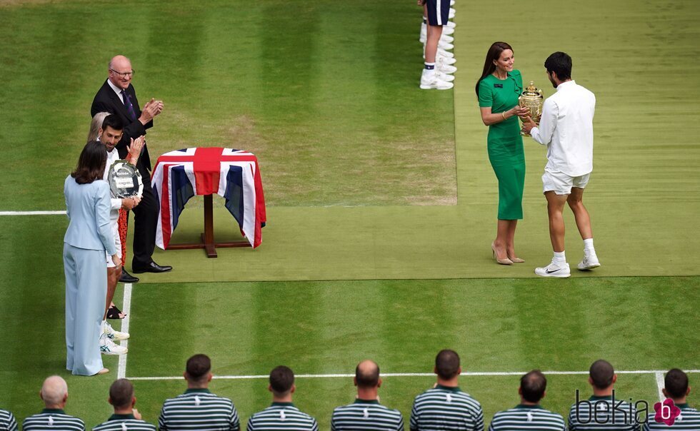 Kate Middleton no se pierde la final de Wimbledon 2023 y hace entrega de su premio a Carlos Alcaraz