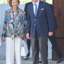 La Reina Sofía y Felipe de Bélgica en el acto por el 30 aniversario de la muerte de Balduino de Bélgica