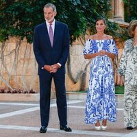 Los Reyes Felipe y Letizia y la Reina Sofía en Marivent para la recepción a la sociedad balear