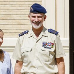El Rey Felipe VI con uniforme militar en el ingreso de la Princesa Leonor en la Academia Militar de Zaragoza