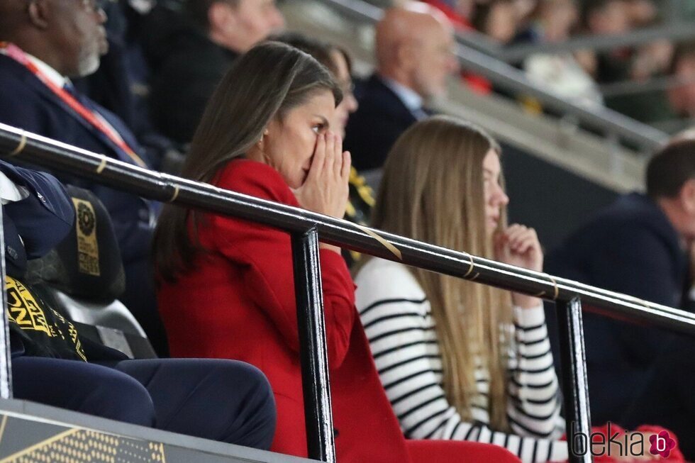 La Reina Letizia y la Infanta Sofía viendo la final del Mundial de Fútbol Femenino 2023