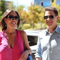 Patricia Pardo y Christian Gálvez, felices a la salida de Telecinco