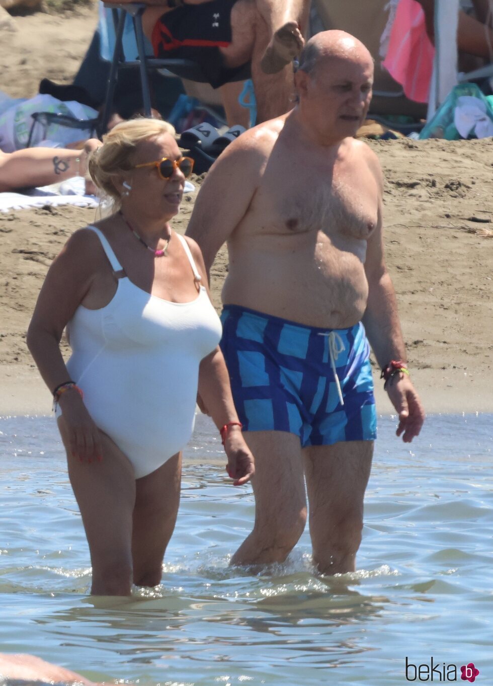 Carmen Borrego y su marido José Carlos en Marbella