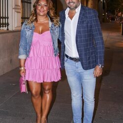 Kike Calleja y su mujer Raquel en el cumpleaños de Terelu Campos