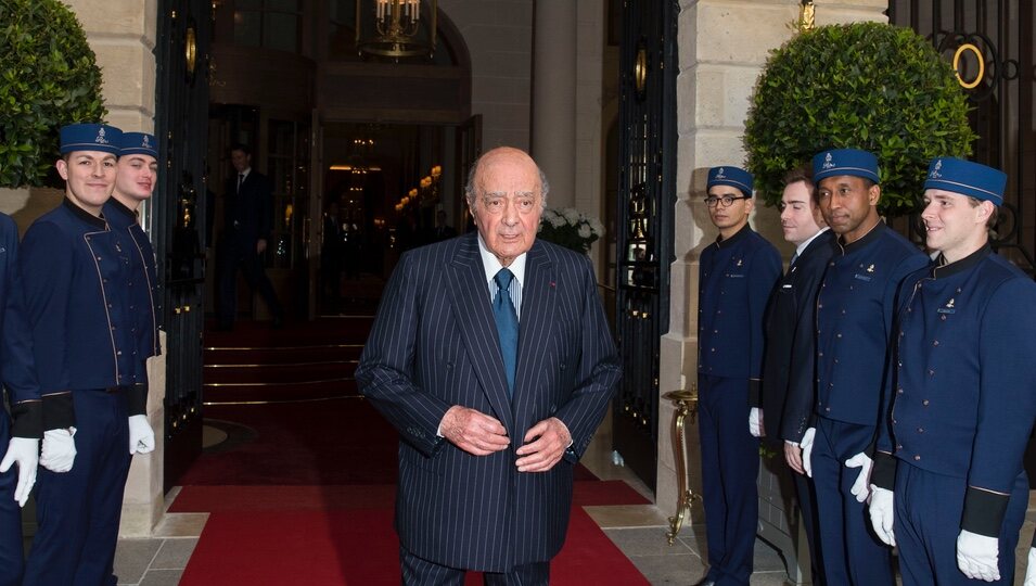 Mohamed Al Fayed en la reapertura del Hotel Ritz en 2016