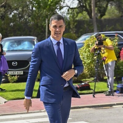 Pedro Sánchez en el tanatorio para dar el último adiós a María Teresa Campos