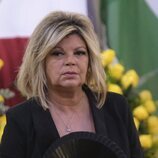 Terelu Campos en el funeral de María Teresa Campos en Málaga