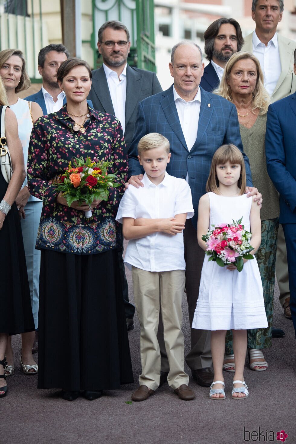 Alberto y Charlene de Mónaco y sus hijos Jacques y Gabriella en el Picnic de Mónaco 2023