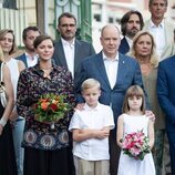 Alberto y Charlene de Mónaco y sus hijos Jacques y Gabriella en el Picnic de Mónaco 2023