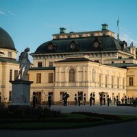 Vista del Palacio de Drottningholm en el que se celebró una ópera por el 50 aniversario de reinado de Carlos Gustavo de Suecia