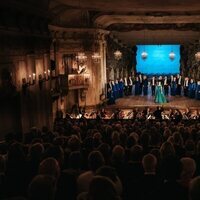 Representación de una ópera en el Palacio de Drottningholm por el Jubileo de Carlos Gustavo de Suecia