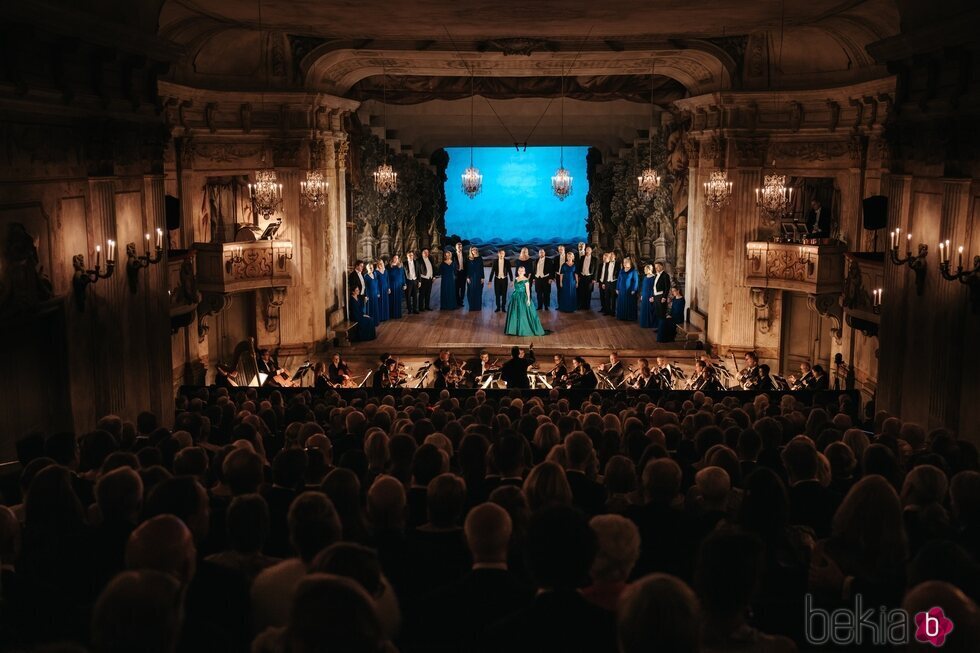 Representación de una ópera en el Palacio de Drottningholm por el Jubileo de Carlos Gustavo de Suecia