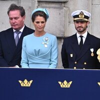 Magdalena de Suecia y Chris O'Neill y Carlos Felipe y Sofia de Suecia en el Jubileo de Carlos Gustavo de Suecia