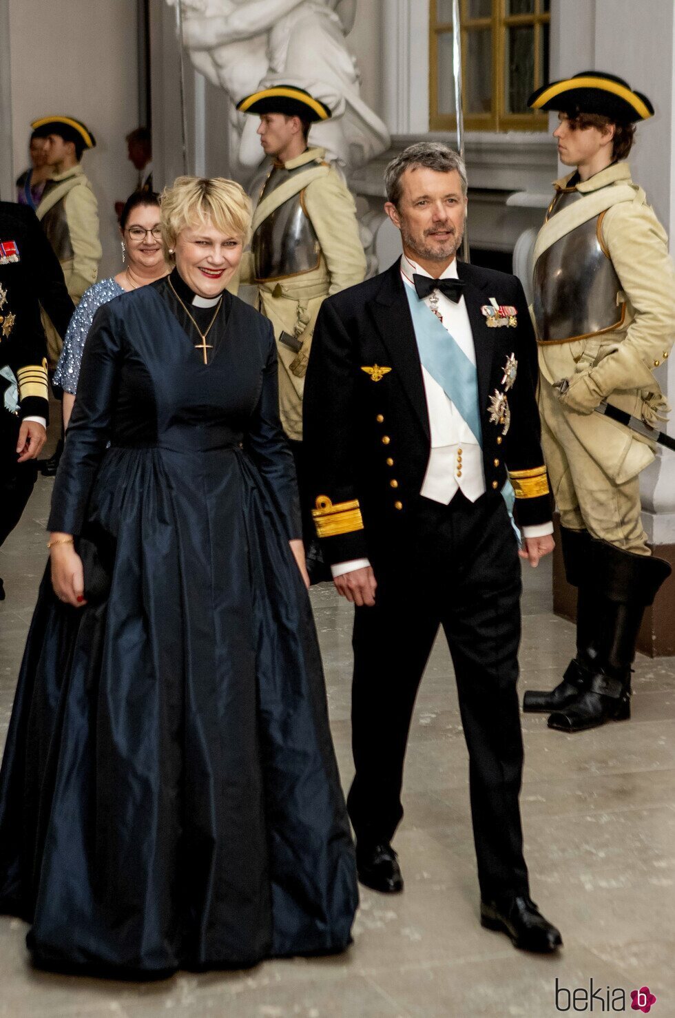 Birgitta Ed y Federico de Dinamarca en la cena por el Jubileo de Carlos Gustavo de Suecia