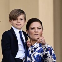 Victoria de Suecia y Oscar de Suecia en el Jubileo de Carlos Gustavo de Suecia
