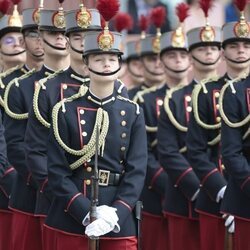 La Princesa Leonor con sus compañeros cadetes en su Jura de Bandera