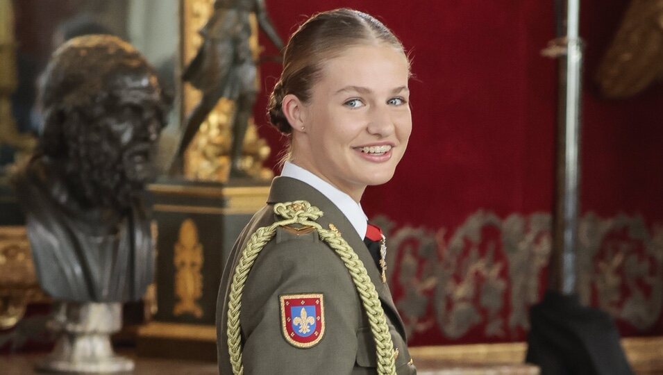 La Princesa Leonor en la recepción en el Palacio Real por el Día de la Hispanidad 2023