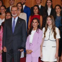Los Reyes Felipe y Letizia y la Infanta Sofía en las audiencias de los Premios Princesa de Asturias 2023