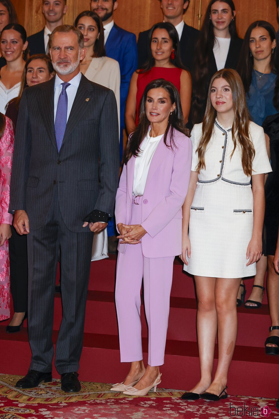 Los Reyes Felipe y Letizia y la Infanta Sofía en las audiencias de los Premios Princesa de Asturias 2023