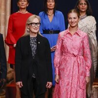 La Princesa Leonor y Meryl Streep en la audiencia previa a los Premios Princesa de Asturias 2023