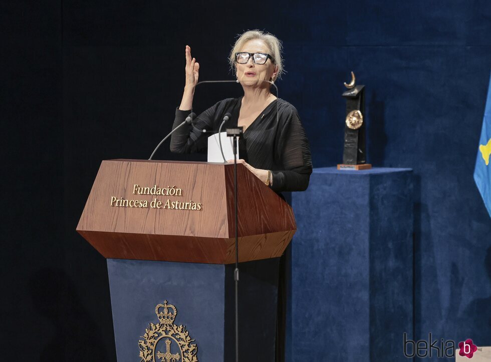 Meryl Streep en su discurso en los Premios Princesa de Asturias 2023