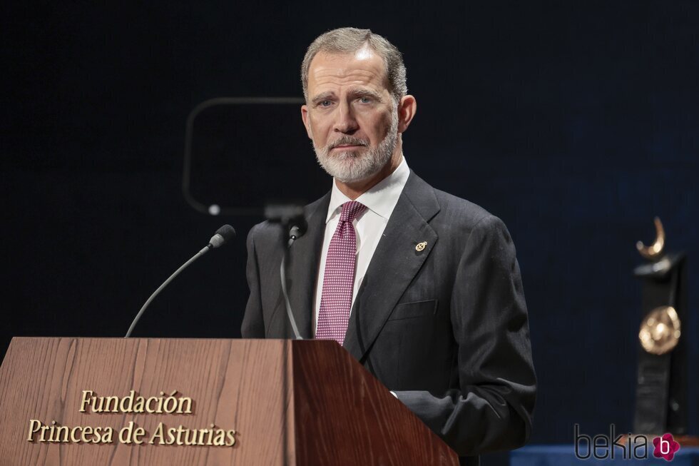 El Rey Felipe VI en el discurso que ofreció en los Premios Princesa de Asturias 2023