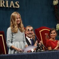 Foto inédita de la Princesa Leonor en su discurso en los Premios Princesa de Asturias 2019