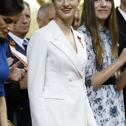 La Princesa Leonor y la Infanta Sofía sonrientes en la Jura de la Constitución