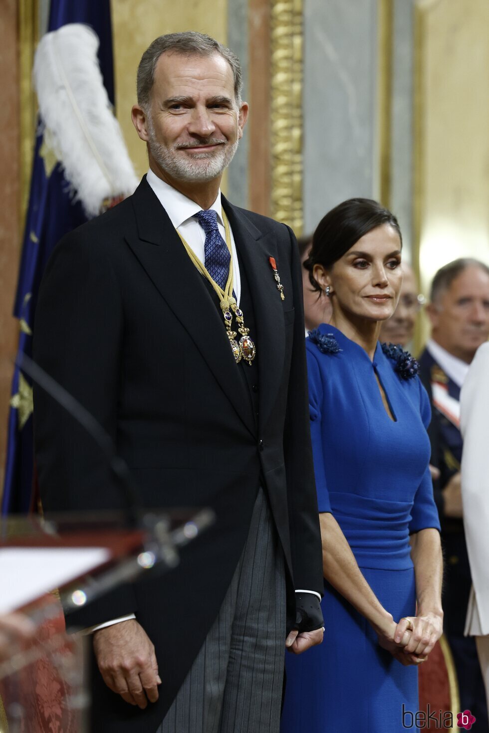 Los Reyes Felipe y Letizia durante la Jura de la Constitución de la Princesa Leonor