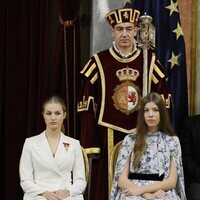 La Princesa Leonor y la Infanta Sofía en el Congreso durante la Jura de la Constitución