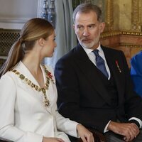 El Rey Felipe y la Princesa Leonor en la entrega del Collar de la Orden de Carlos III