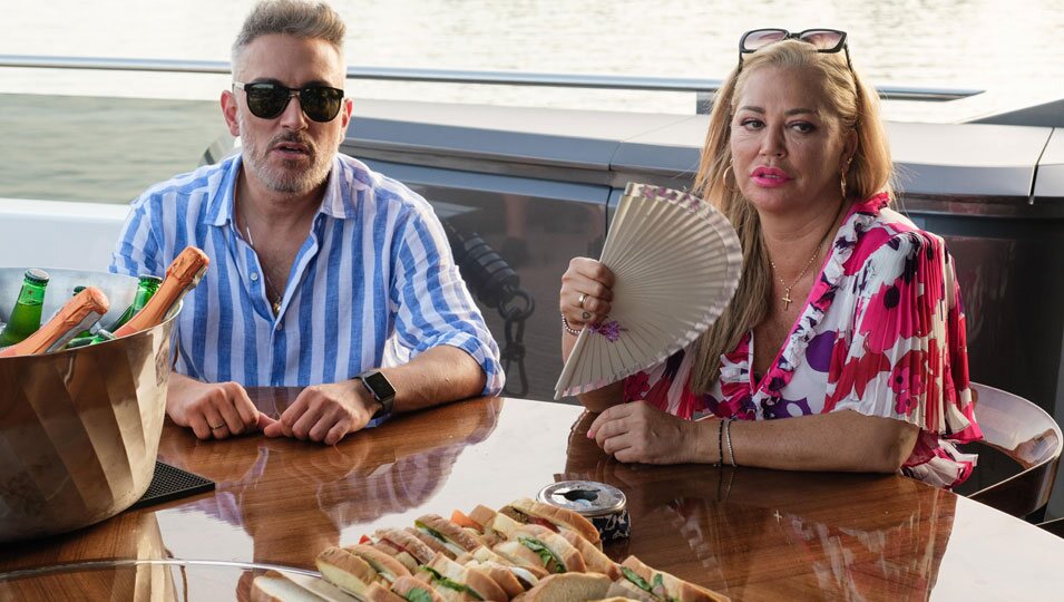 Kiko Hernández y Belén Esteban en Miami durante el rodaje de 'Sálvese quién pueda'