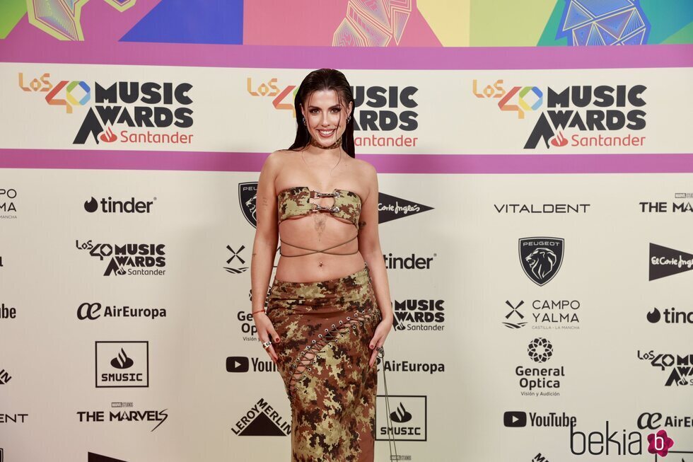 Miriam Rodríguez en la alfombra roja de Los 40 Music Awards 2023