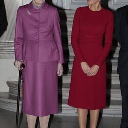 Margarita de Dinamarca y la Reina Letizia en la ceremonia de bienvenida a los Reyes Felipe y Letizia en Amalienborg