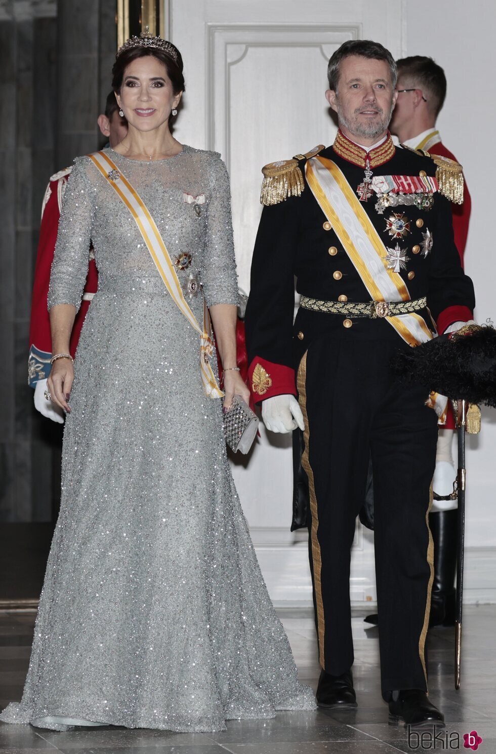 Federico y Mary de Dinamarca en la cena de gala por la Visita de Estado de los Reyes Felipe y Letizia a Dinamarca