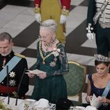 Margarita de Dinamarca en su discurso en la cena de gala por la Visita de Estado de los Reyes Felipe y Letizia a Dinamarca