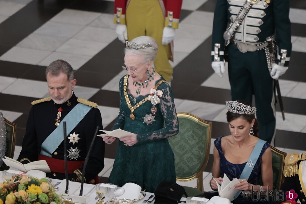 Margarita de Dinamarca en su discurso en la cena de gala por la Visita de Estado de los Reyes Felipe y Letizia a Dinamarca